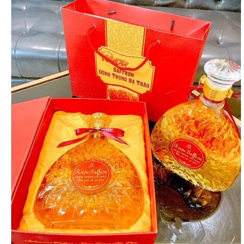 Bộ túi hộp Saffron Đông trùng, tờ rơi