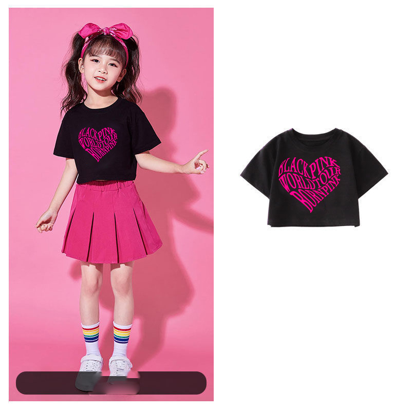 ÁO Croptop Born Pink bé gái size đại, Black Pink Tee-Áo Croptop BLACKPINK Tay Ngắn đẹp