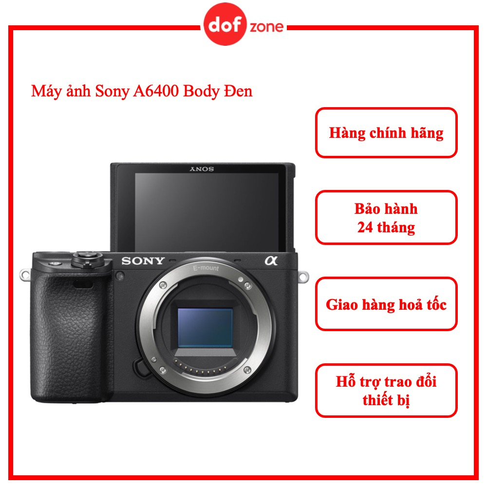 Máy ảnh Sony A6400 Body Đen - Hàng chính hãng