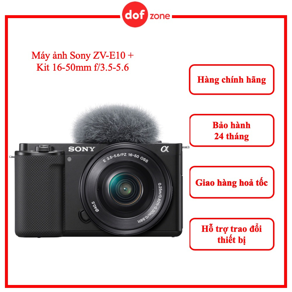 Máy ảnh Sony ZV-E10 + Kit 16-50mm f/3.5-5.6 - Hàng chính hãng