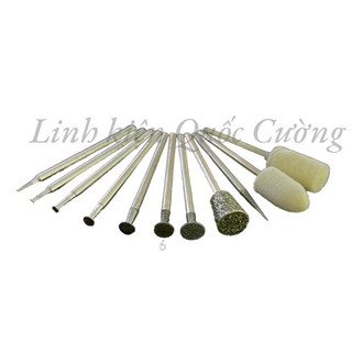 Combo 11 đầu mũi mài, cắt, đầu len