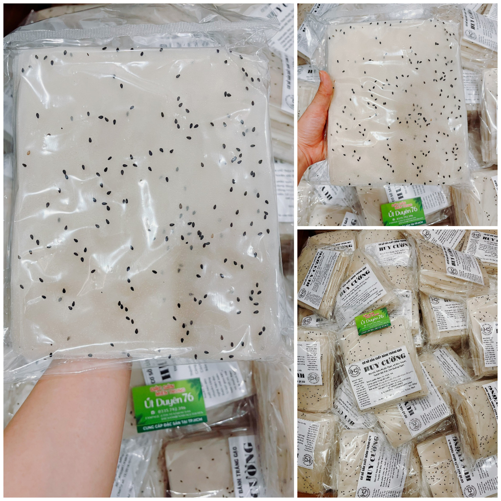 Bánh Tráng mè Cuốn Thịt Bịch 500gr - Bánh Tráng Gạo Mè Quảng Ngãi Nhúng - Đặc sản Miền Trung Út Duyên