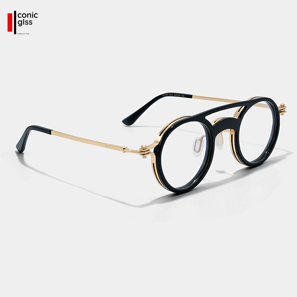 Kính cận gọng tròn nữ TAVAT phong cách retro tròng mắt phân cực chống tia UV420 chất liệu nhựa aceta