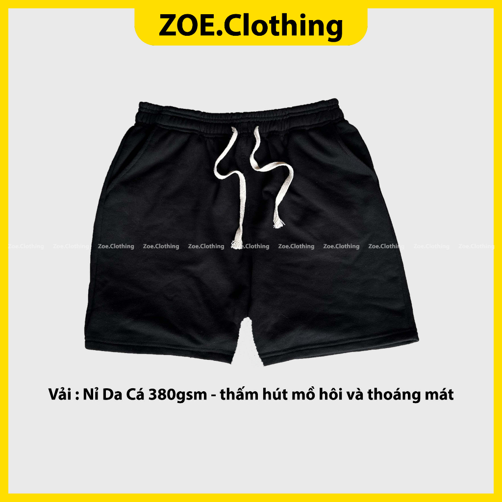 Quần short cotton, quần đùi nam nữ unisex , Zoeclothing