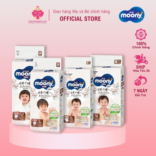Tã dán/quần moony natural bông oragnic nhập khẩu nb63/s58/m46/l38/l36/xl32