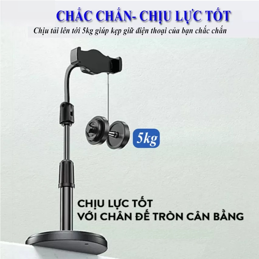 Giá đỡ điện thoại để bàn xoay 360 độ điều chỉnh độ cao linh hoạt chống rung,xếp gọn mang theo