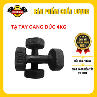 Tạ tay gang đúc nguyên khối 4kg (PHUCTHANHSPORT)