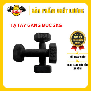Tạ tay gang đúc nguyên khối 2kg
