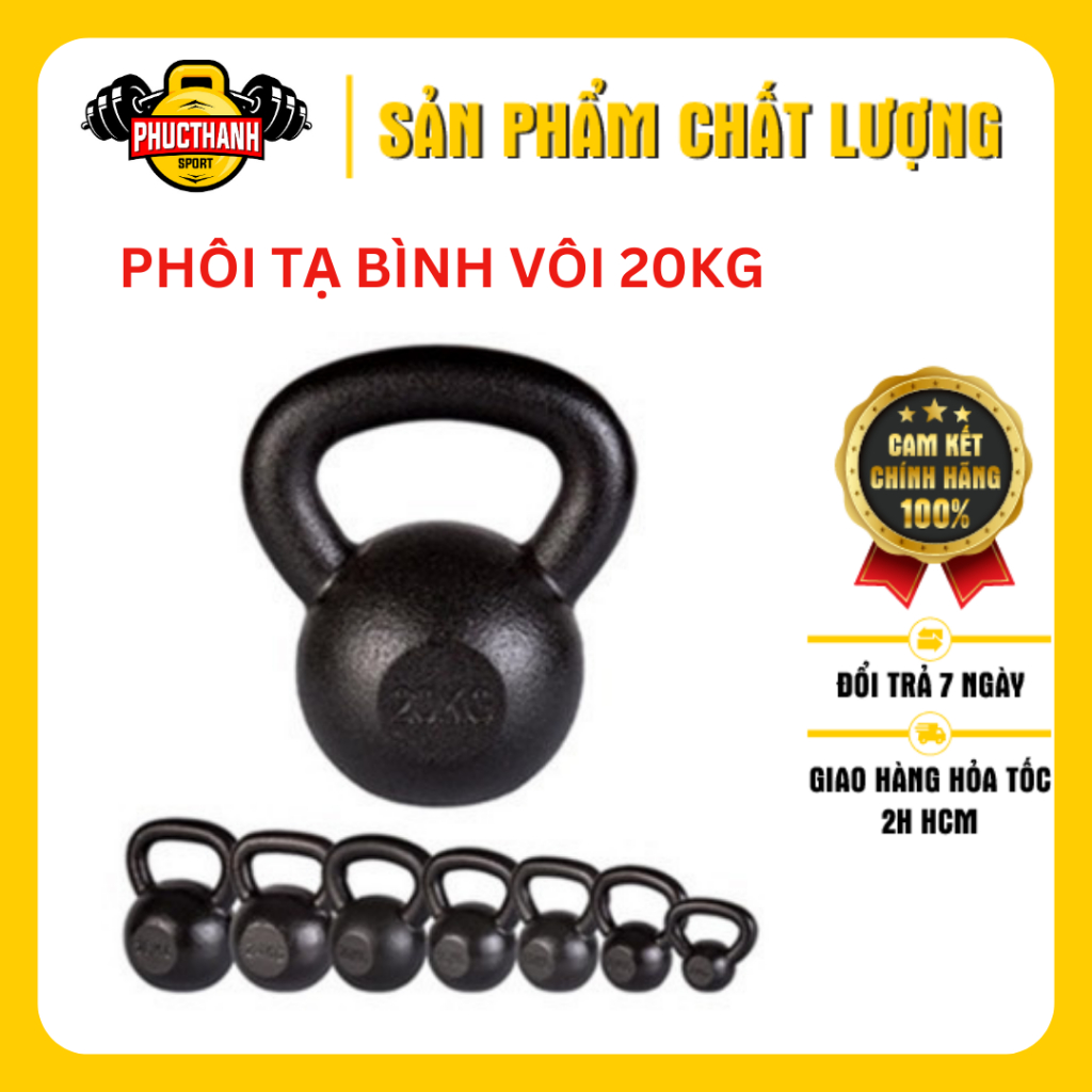 Tạ bình vôi bằng gang đúc nguyên khối 20kg