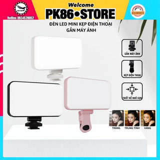  Đèn led livestream kẹp điện thoại gắn máy ảnh trợ sáng để chụp ảnh selfie quay hình video makeup 