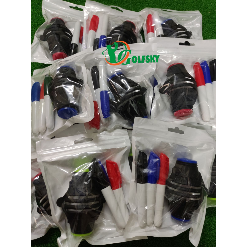 Bộ kẻ line golf 360 độ 3 vạch kèm 3 bút màu