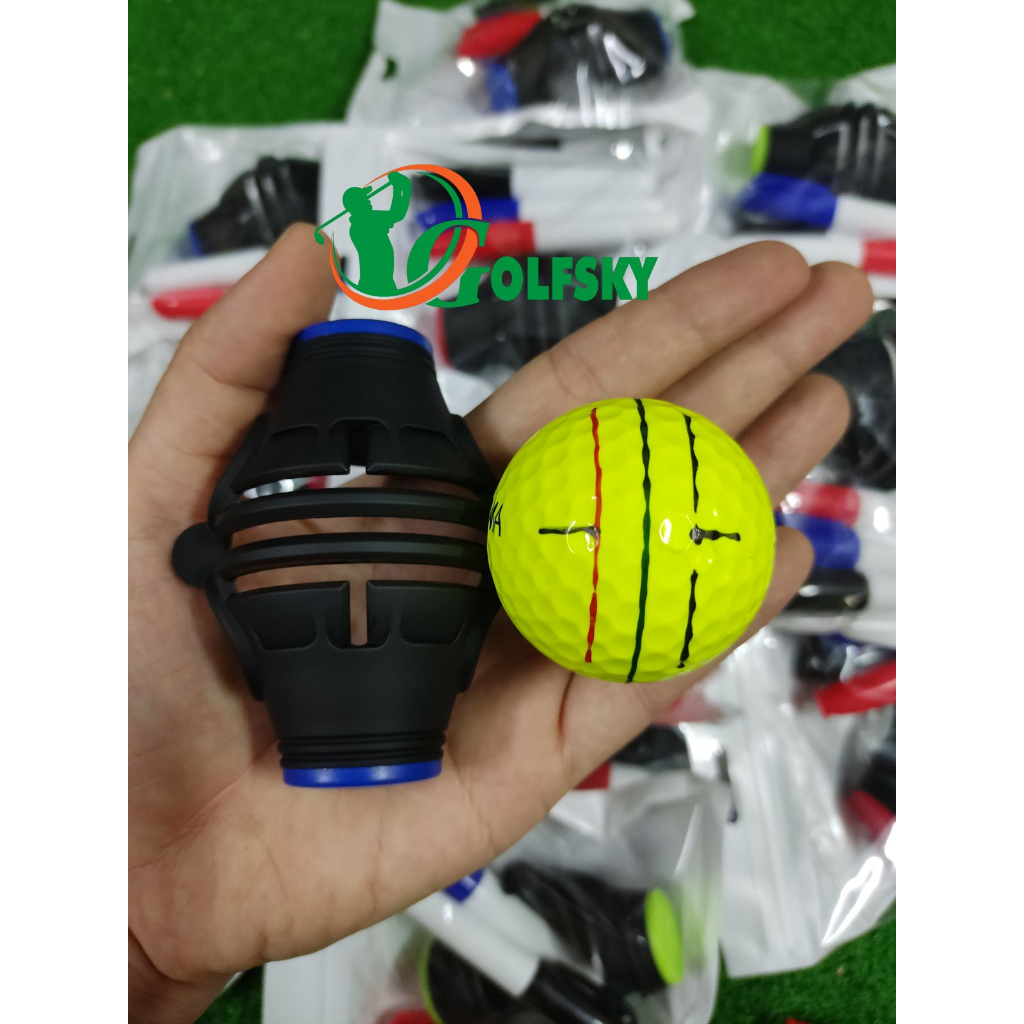 Bộ kẻ line golf 360 độ 3 vạch kèm 3 bút màu