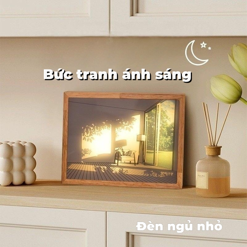 Đèn led đèn led trang trí phòng ngủQuà Tặng Sinh Nhật tranh đèn đèn tranh đèn ngủ tranh đèn tranh 3d treo tường