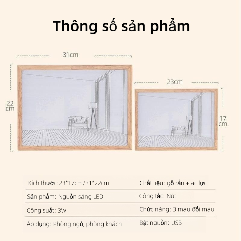 Đèn led đèn led trang trí phòng ngủQuà Tặng Sinh Nhật tranh đèn đèn tranh đèn ngủ tranh đèn tranh 3d treo tường