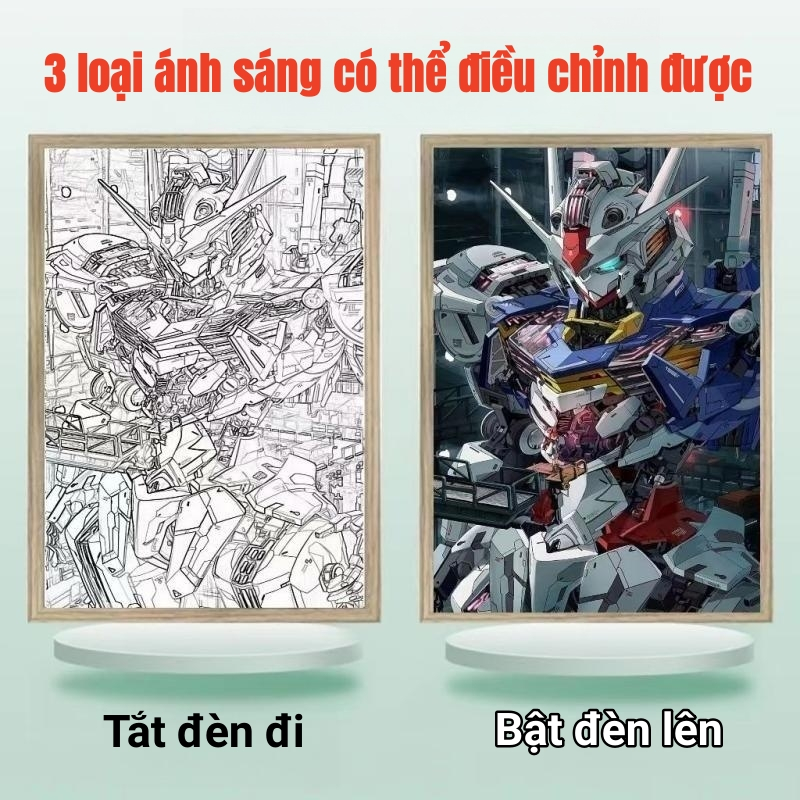 Đèn led đèn led trang trí phòng ngủQuà Tặng Sinh Nhật tranh đèn đèn tranh đèn ngủ tranh đèn tranh 3d treo tường