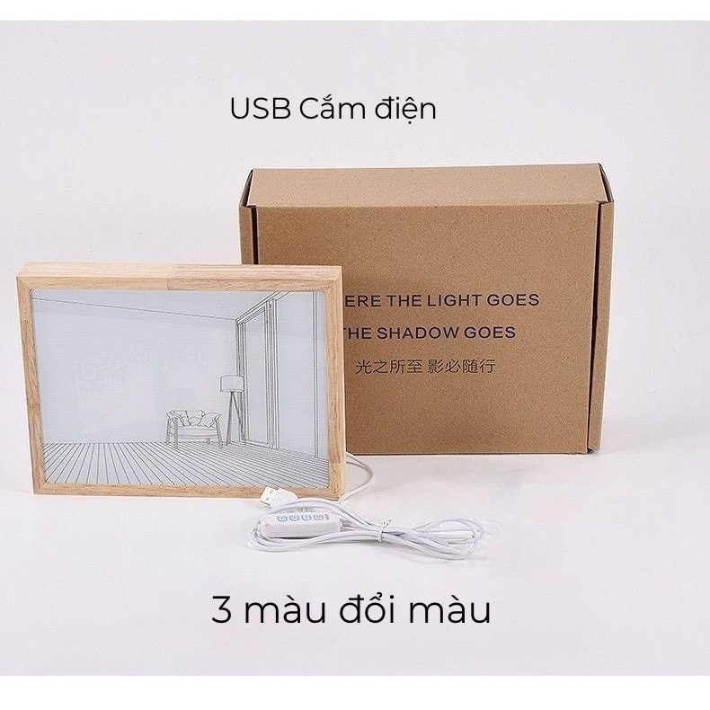 Đèn led đèn led trang trí phòng ngủQuà Tặng Sinh Nhật tranh đèn đèn tranh đèn ngủ tranh đèn tranh 3d treo tường