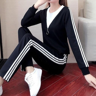 Quần thun phối sọc nam nữ