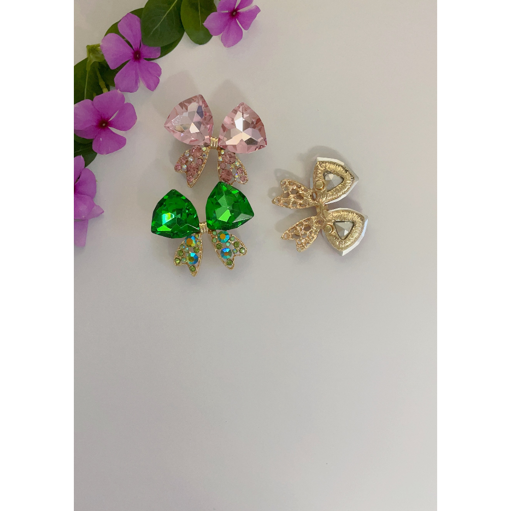 Charm nơ đá gắn dép