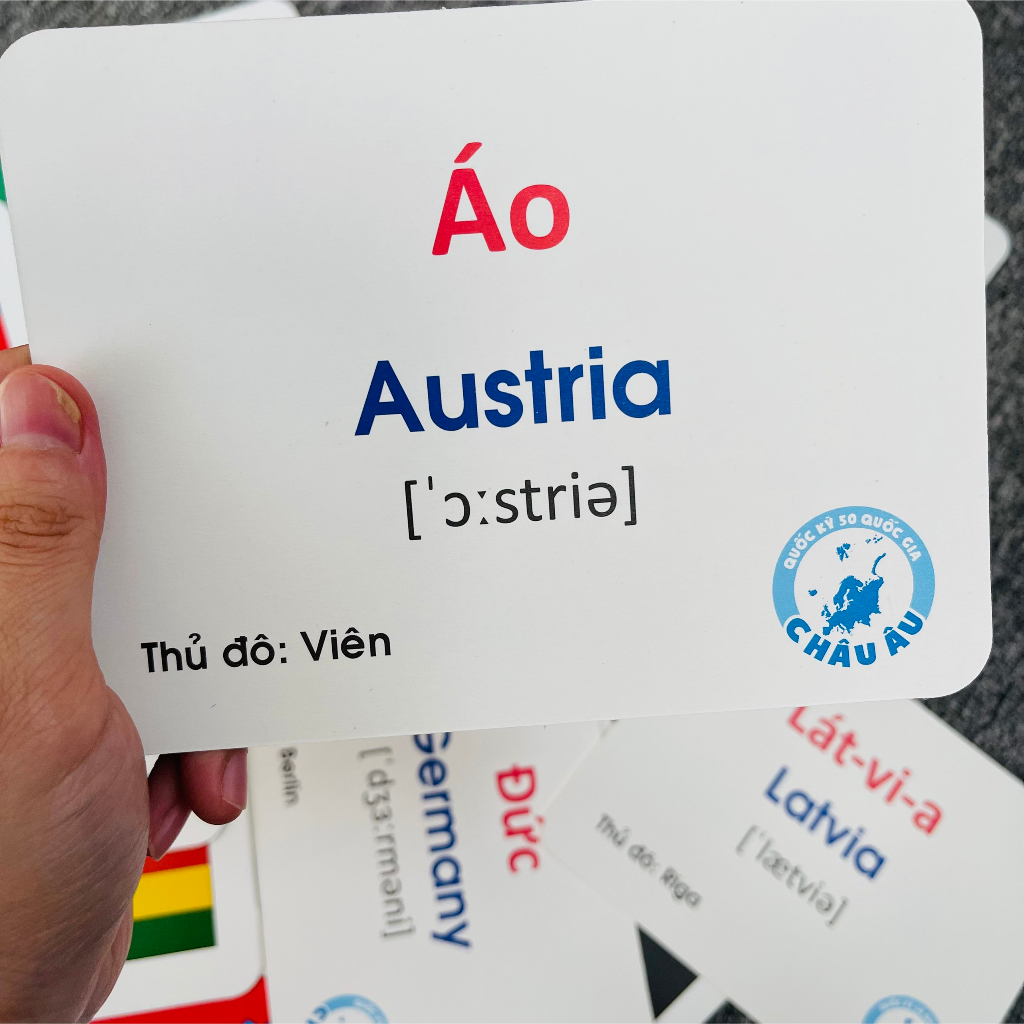 [Quà Tặng] Flashcard Cờ Các Quốc Gia Trên Thế Giới Gồm 175 Thẻ - Miwako Việt Nam