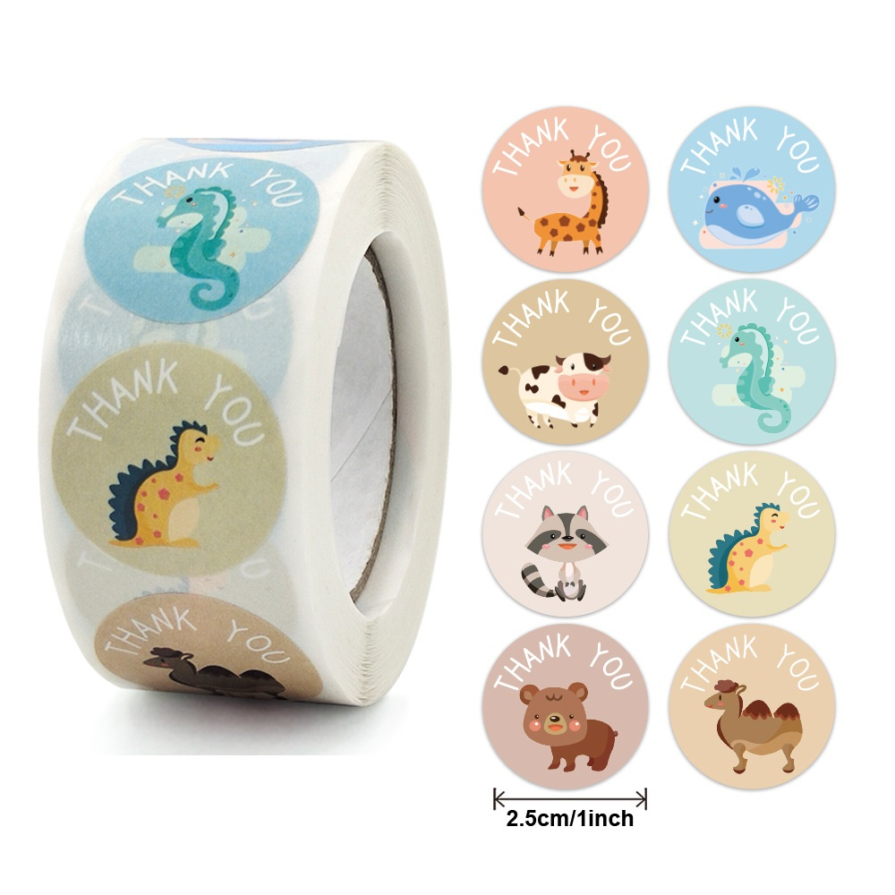 Cuộn 500 nhãn dán cảm ơn, tem thankyou, sticker thankyou