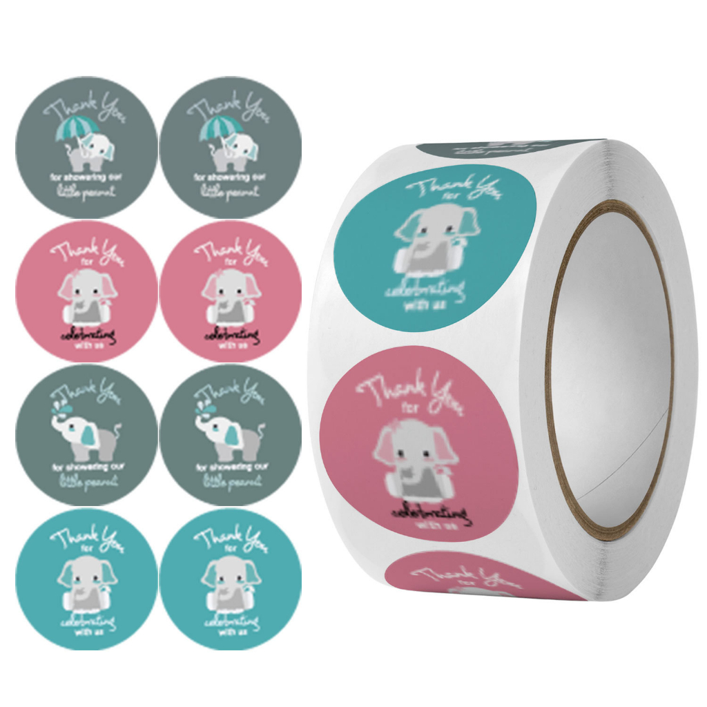 Cuộn 500 nhãn dán cảm ơn, tem thankyou, sticker thankyou