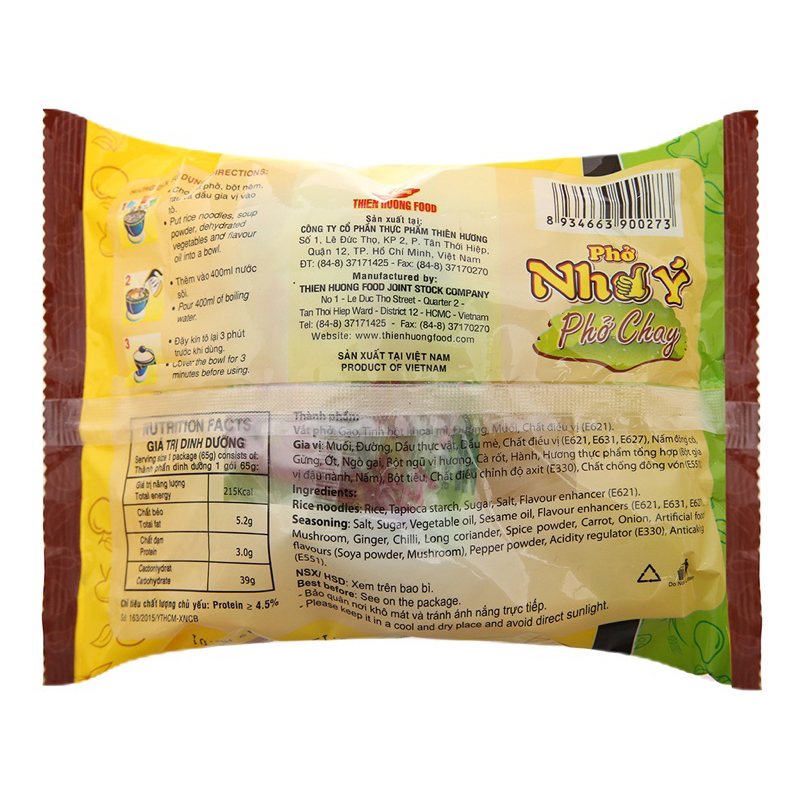 Thùng phở chay Như Ý 30 gói 60g