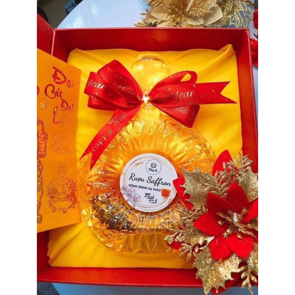 Bộ túi hộp Saffron Đông trùng, tờ rơi