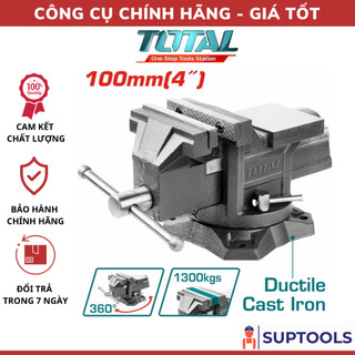 Ê tô kẹp 4 inch total tht6146 ê tô cơ khí đế xoay 100mm lực kẹp tối đa 1300kgs