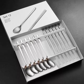 Set 12 đũa thìa inox đức cực sịn