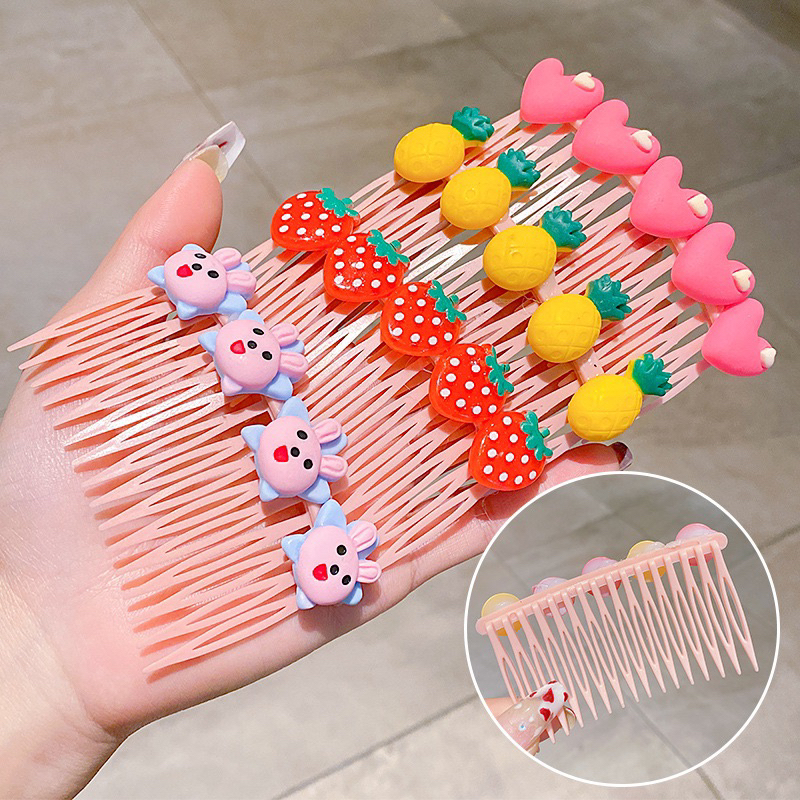 Xước tóc , lược cài tóc hoạt hình nhiều màu sắc đáng yêu cho các bé