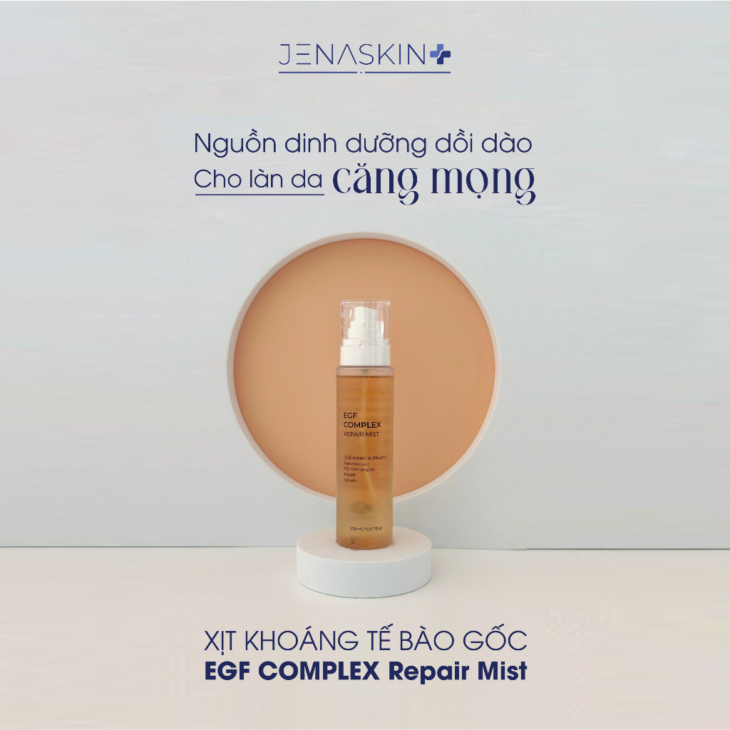 Xịt Dưỡng Ẩm jenaskin EGF COMPLEXRepair Mist duy trì độ ẩm cho da, thúc đẩy tái tạo tế bào da tổn thương