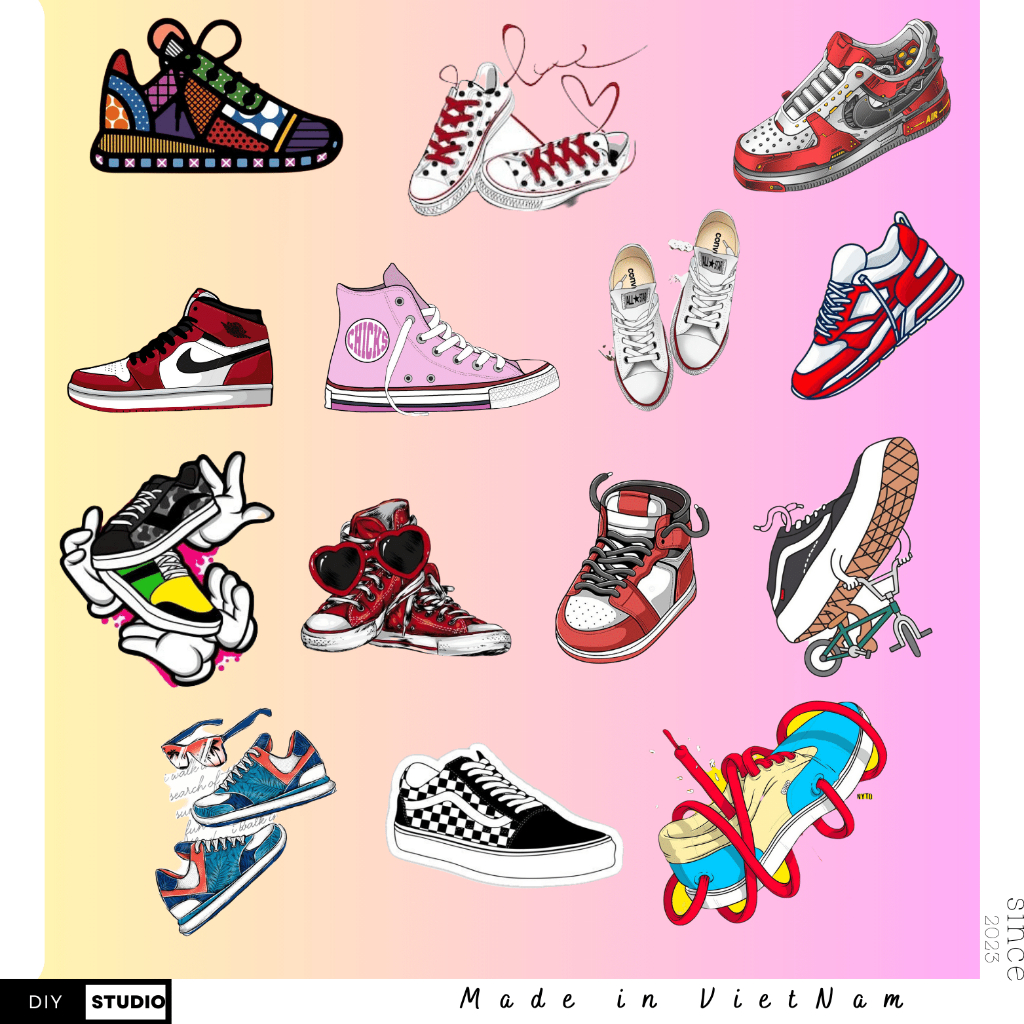 SET  STICKER Sneaker convers vanz nike $$$$ SUPERSALE 5k