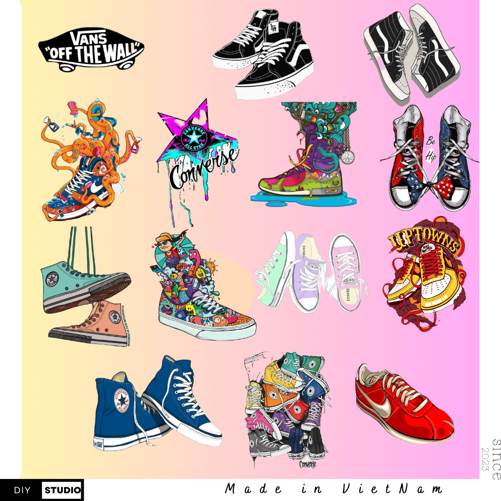 SET  STICKER Sneaker convers vanz nike $$$$ SUPERSALE 5k