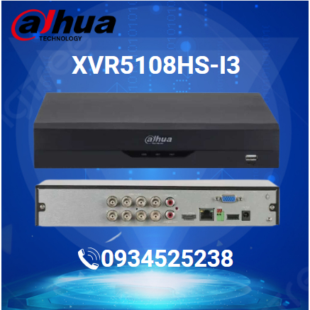 Đầu Ghi Dahua 8 Kênh DH-XVR5108HS-I3 Hỗ Trợ Công Nghệ Ai