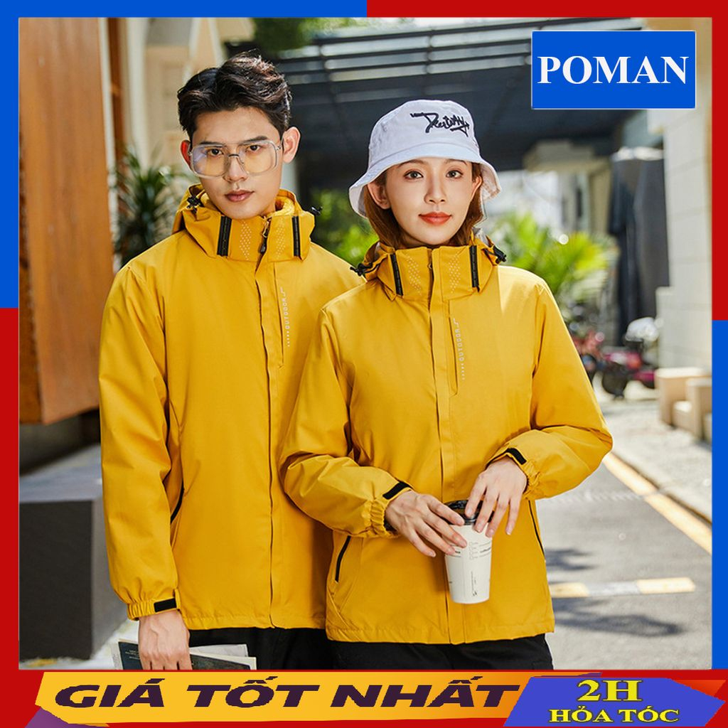 Áo Gió Lót Lưới Nam Nữ Cản Gió Chống Nước Tuyệt Đối, Áo Khoác Nam Nữ Cổ Chốt Giữ Ấm Tốt Nhất AG03 - POMAN