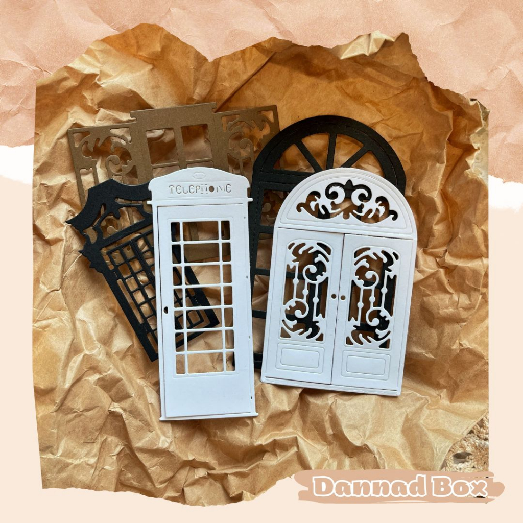 Set 5 Mẫu Diecut Paper Cutting Khung Cửa