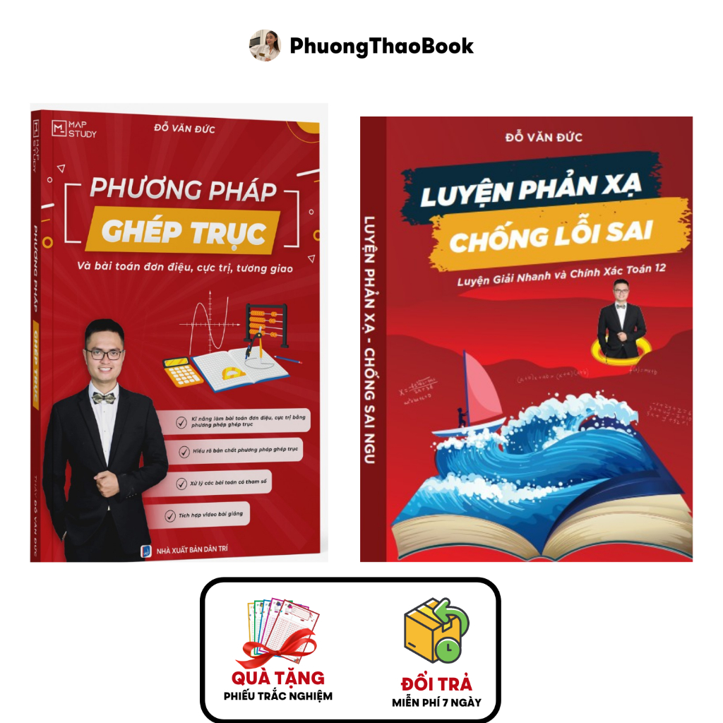 Combo 2 Sách - Luyện Phản Xạ Chống Sai - Phương Pháp Ghép Trục Và Kĩ Năng Giải Bài Toán Tương Giao Đồ Thị