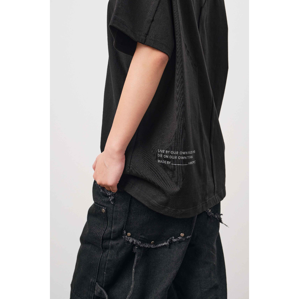 Áo phông ngắn tay Asymmetrical Hem HANOI RIOT T0208