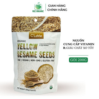Hạt mè vàng hữu cơ gói 200g tiện dụng giàu chất xơ và protein thực vật dồi dào