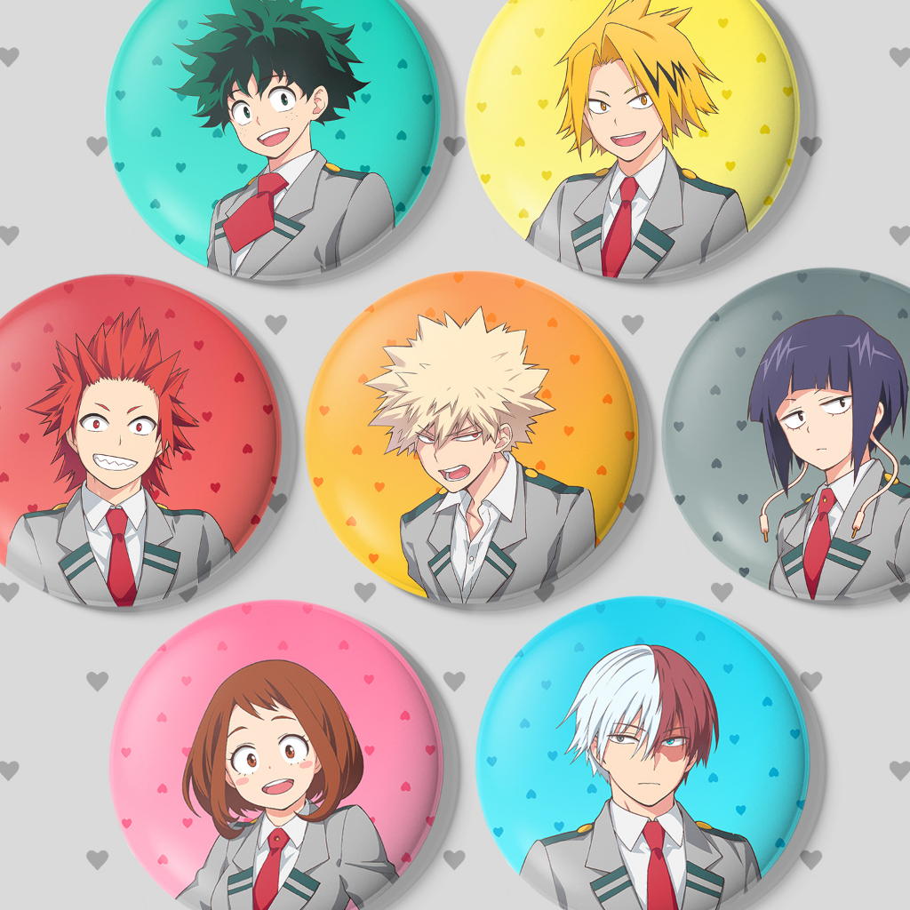 Huy Hiệu Cài Áo Anime - My Hero Academia - Ghim Cài Áo, Badge Phụ Kiện Manga Hình Học Viện Siêu Anh Hùng