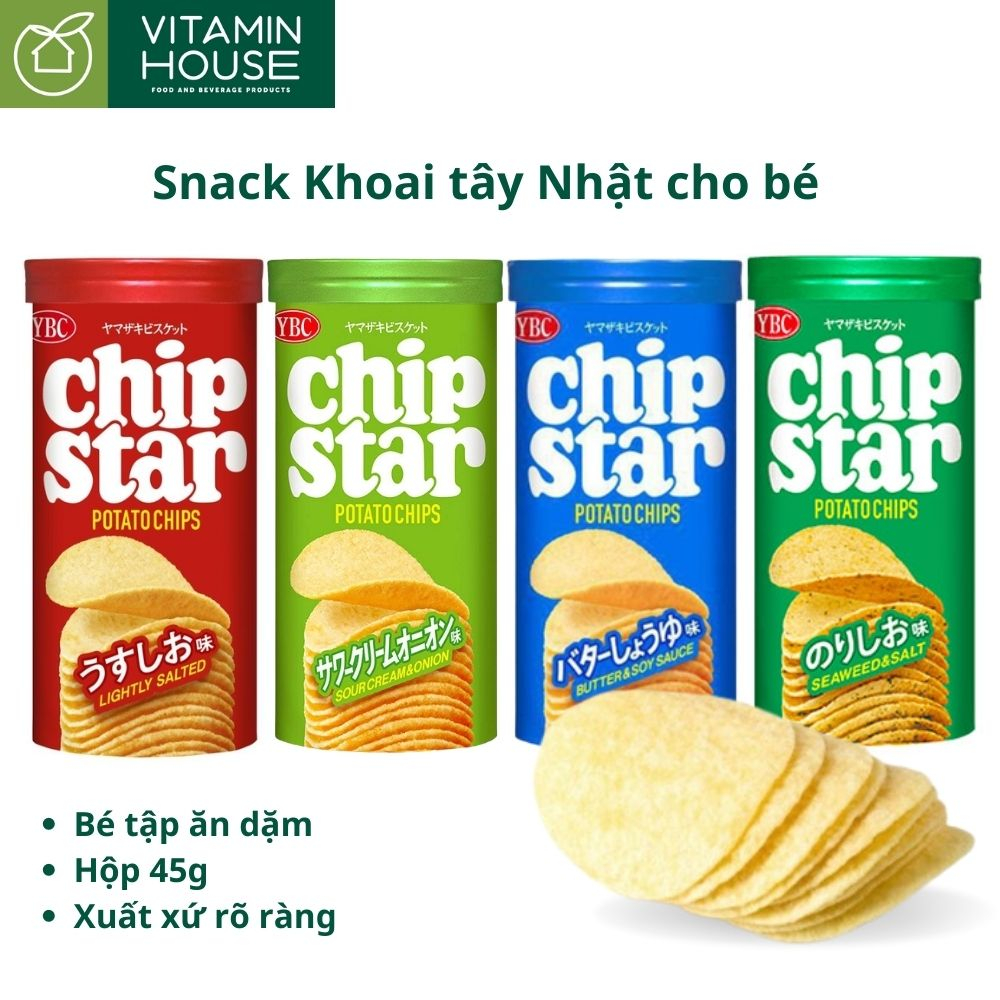 Snack Khoai Tây YBC Chipstar Nhật 50g mẫu Mario  -Vitamin House