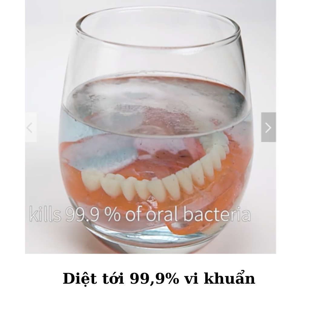 Viên Vệ Sinh Răng Giả, Vệ Sinh Khay Niềng Trong Suốt, ngâm làm sạch hàm giả răng giả, hàm tháo lắp