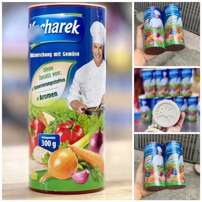 Bột Nêm Kucharek 13 Loại Rau Củ Nhập Khẩu Ba lan Hộp 300gr có nắp vặn
