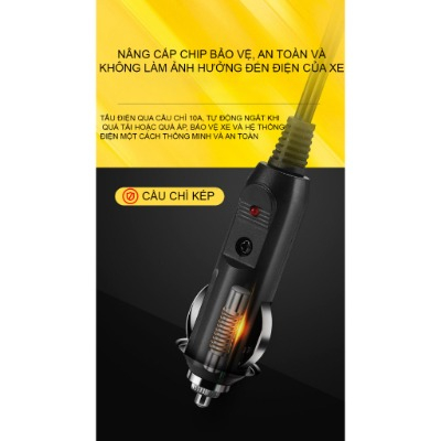 Bơm Lốp Ô tô Hyundai Chính Hãng Có Màn Hình Cảm Ứng, Có Đèn Pin, Nguồn Tẩu Giá Rẻ Iviecars