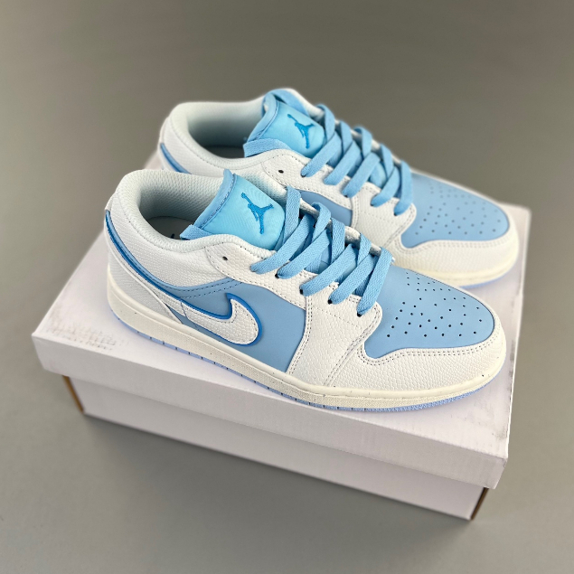 Giày Air Jordan 1 Low Ice Blue - BẢN CAO CẤP Fullbox