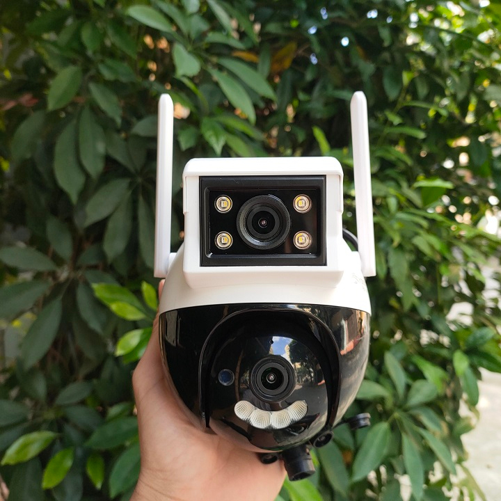 Camera 2 mắt yoosee ngoài trời Ptz 8led 6.0Mpx quay quét 360 độ siêu nét, góc rộng, có màu ban đêm