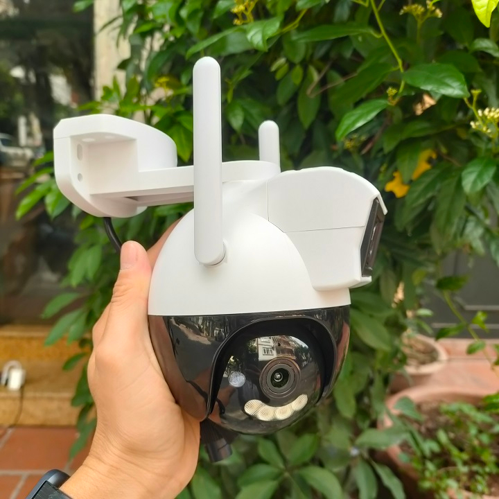 Camera 2 mắt yoosee ngoài trời Ptz 8led 6.0Mpx quay quét 360 độ siêu nét, góc rộng, có màu ban đêm
