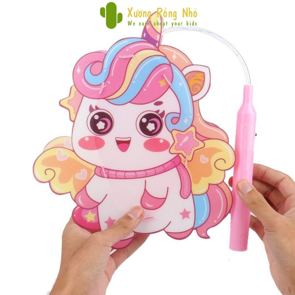Đèn trung thu có nhạc và đèn cho bé - Đèn lồng hình thú dễ thương, dùng pin AA tiện lợi