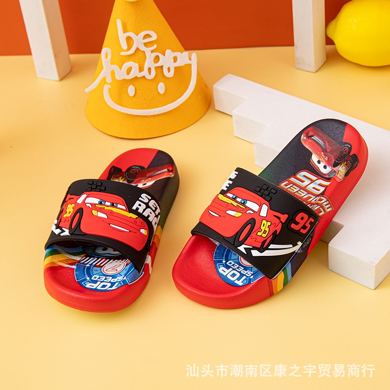 Dép lê Bé Trai Hoạ tiết Ôtô. Dép Đế Dẻo Siêu Nhẹ, Mẫu tiền tiến nhất cho bé