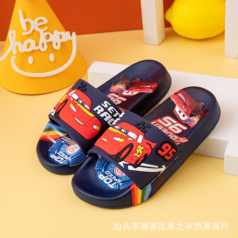 Dép lê Bé Trai Hoạ tiết Ôtô. Dép Đế Dẻo Siêu Nhẹ, Mẫu tiền tiến nhất cho bé